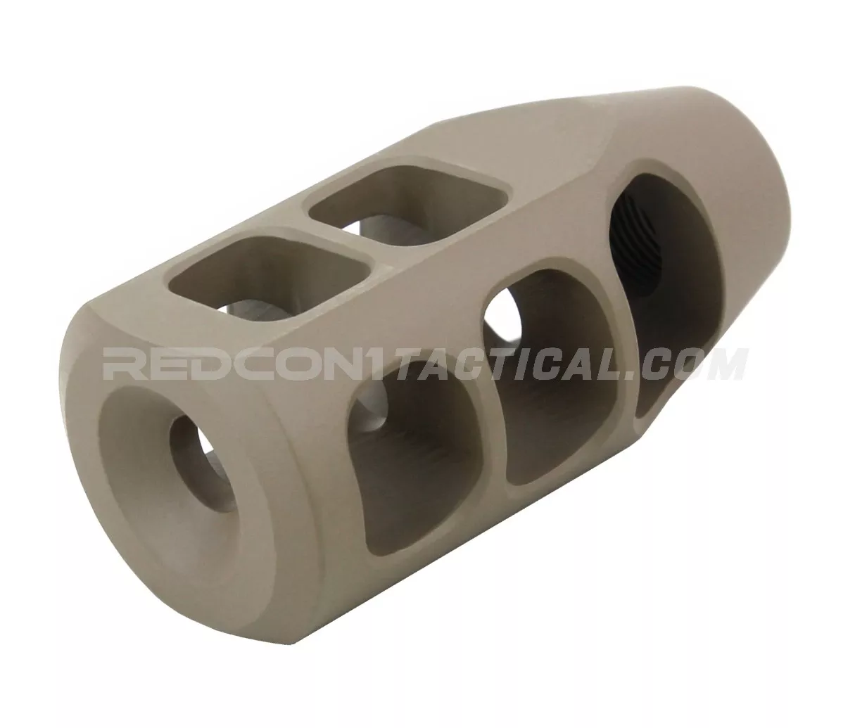 Guntec USA AR-15 Steel Multi Port Compensator Gen 2 - FDE Cerakote