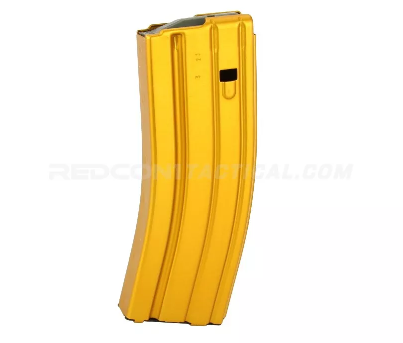 Guntec USA AR 5.56 Aluminum 30-round Magazine with Anti-Tilt Follower - Anodized Gold
