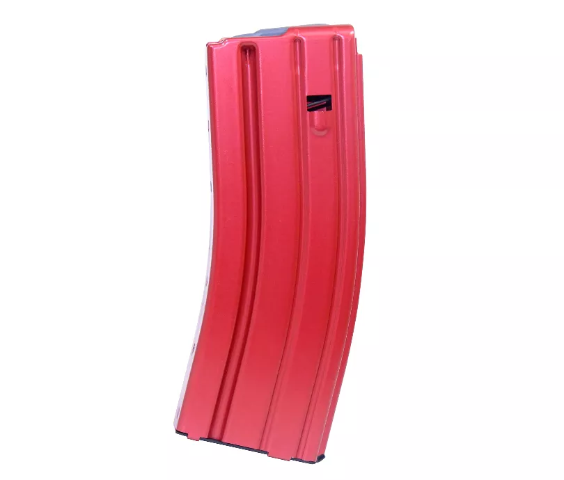 Guntec USA AR 5.56 Aluminum 30-round Magazine with Anti-Tilt Follower - Anodized Red