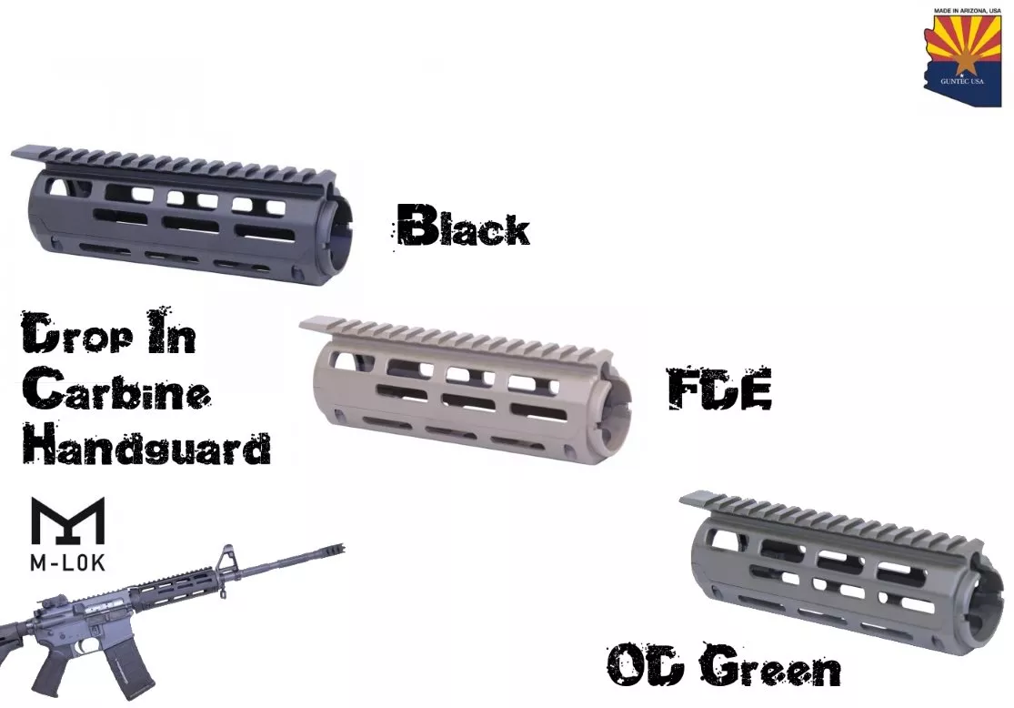 Guntec USA AR15 7" ALUMINUM Carbine Drop In M-LOK Handguard AR-15