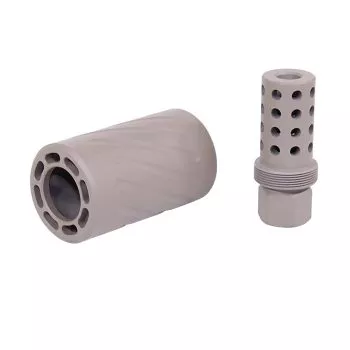 Guntec USA Black AR15 QD Blast Shield Compensator AR-15 5.56 Muzzle Comp "FDE,GLD, Rainbow"