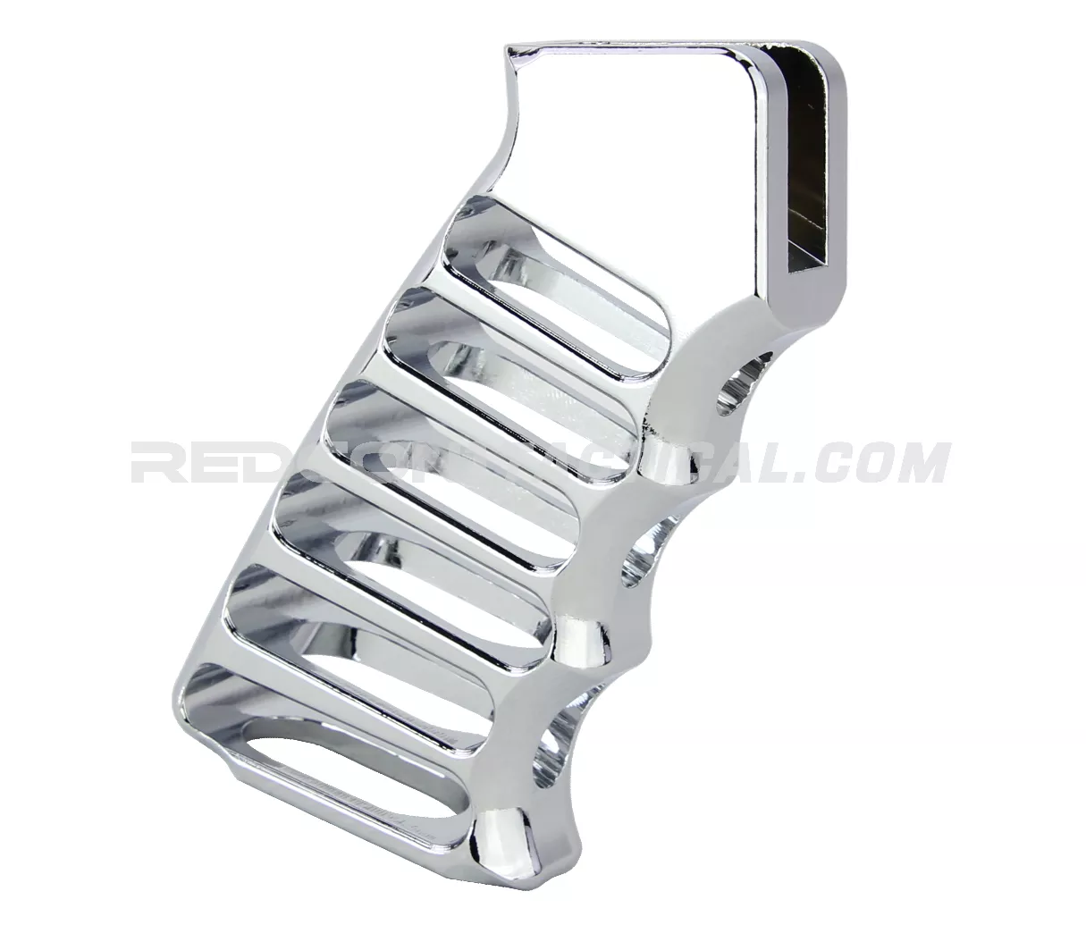 Guntec USA Ultralight Series Skeletonized Aluminum Pistol Grip - Chrome