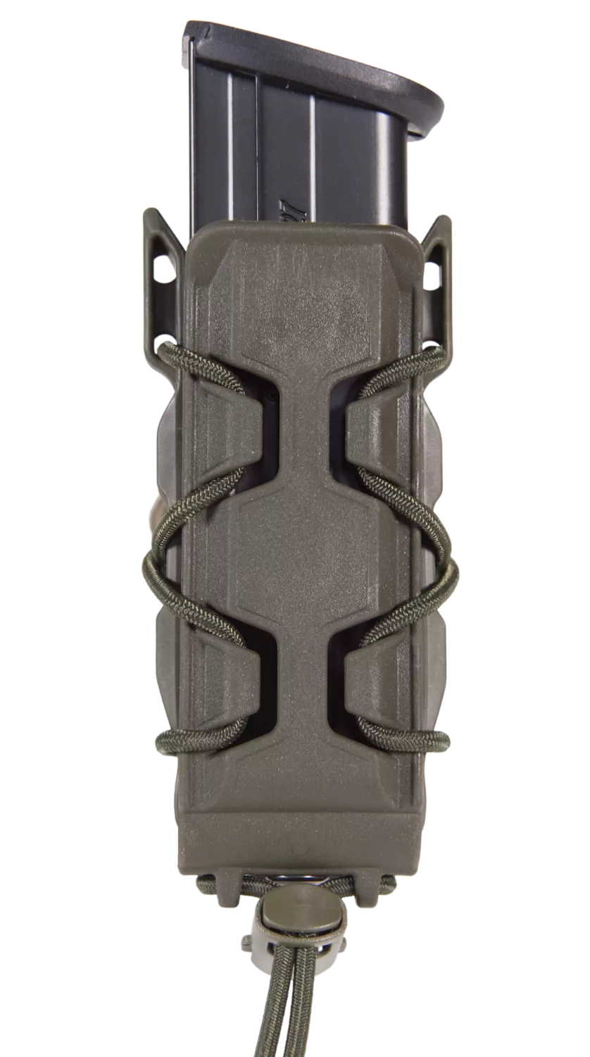 High Speed Gear 16PT01OD TACO V2 Mag Pouch Single, OD Green Polymer, Belt Clip/MOLLE U-Mount, Compatible w/ Pistol Mags