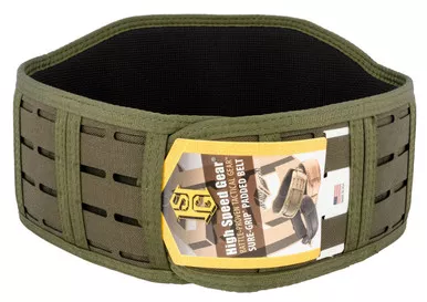 High Speed Gear - LASER SURE-GRIP PADDED BELT - SLOTTED - Large