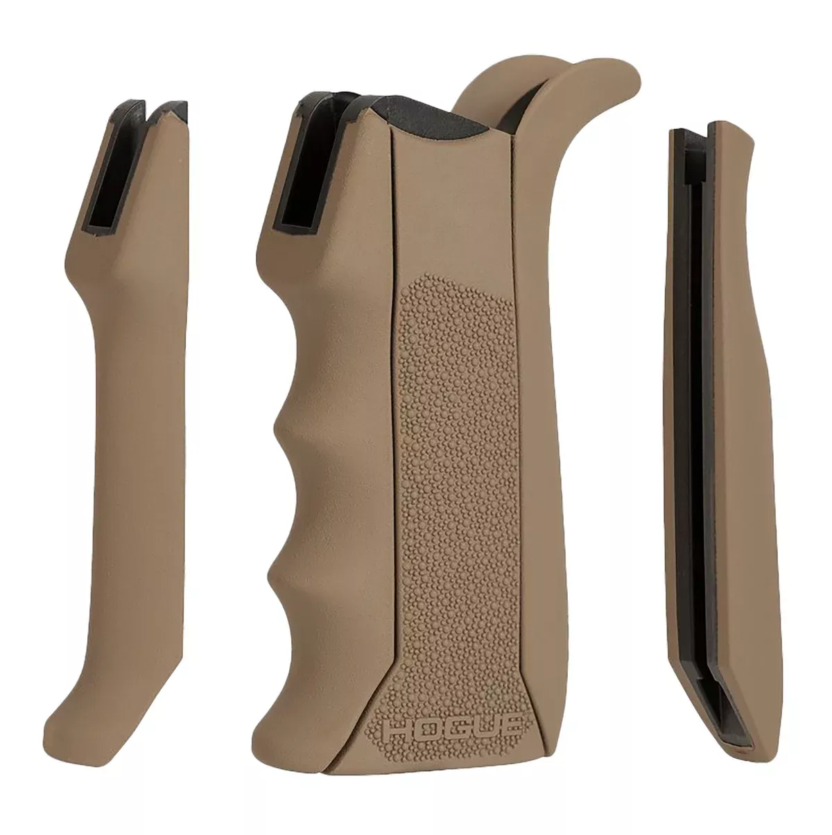 Hogue 13043 Modular OvermoldedFlat Dark Earth Rubber Pistol Grip with Finger Grooves Fits AR-15/M16