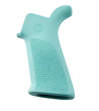 Hogue AR-15 / M16 OverMolded Rubber Beavertail Grip - Aqua Blue