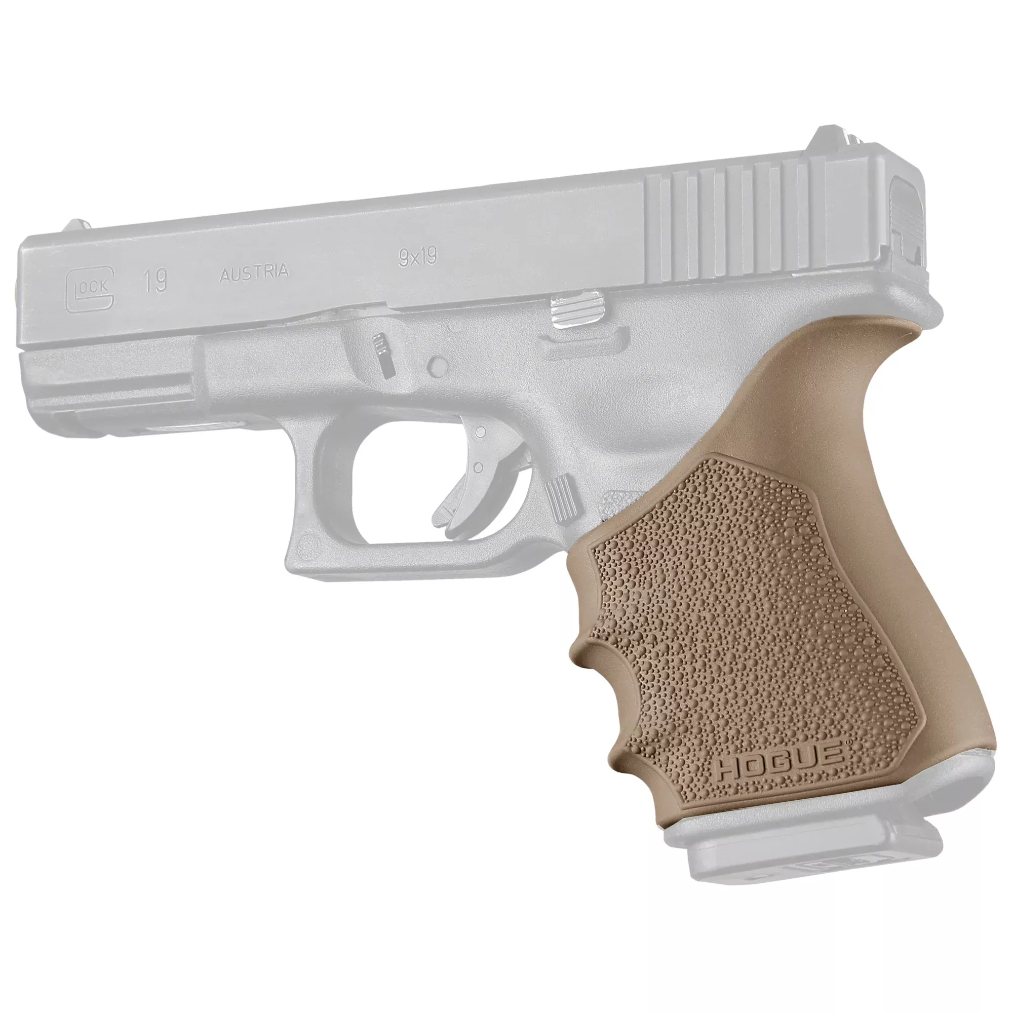 Hogue HandAll Beavertail Grip Sleeve for Glock 19/23/32/38 Gen 3-4, Flat Dark Earth – 17043