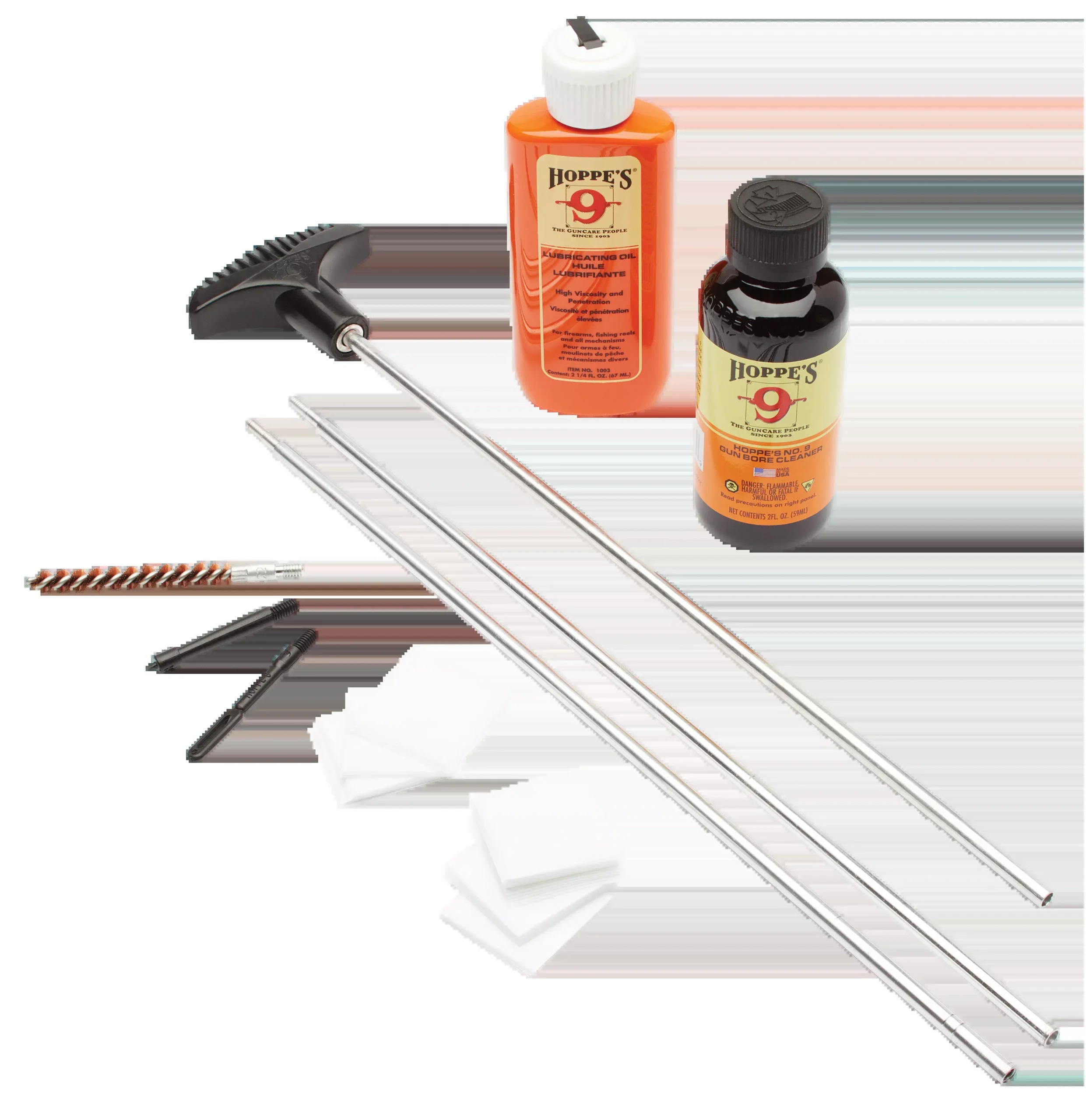 Hoppe's Rifle Cleaning Kit for .30/.30-06/.303/.308/.32 & 8mm Rifles with No. 9 Solvent & Oil, U30B