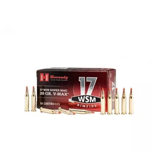 Hornady .17 WSM 20 Grain V-Max 50 Round Box