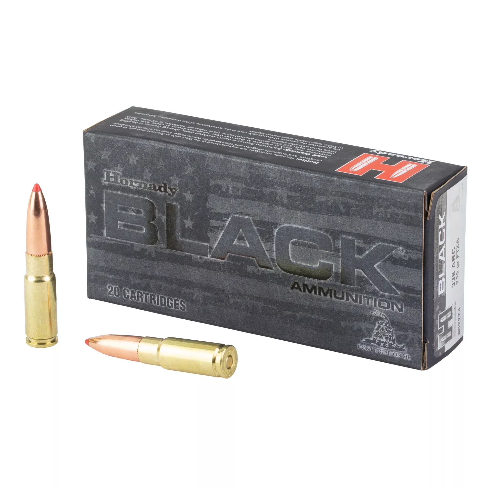 Hornady BLACK .338 ARC Rifle Ammunition 215gr FTX Flex Tip Expanding, 20-Round Box 82274