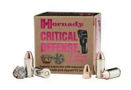 HORNADY CRITICAL DEFENSE 9MM LITE 100gr 25RD BOX