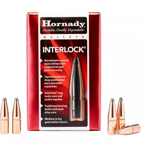 Hornady InterLock .308 165gr Boat Tail Spire Point Hunting Bullets, 100 Count HOR3045