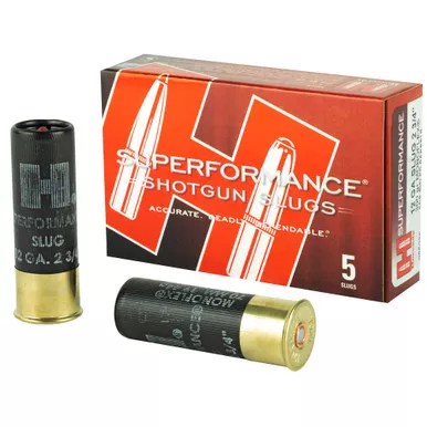 Horndy Superformance 12 Gauge 2.75" 300 Grain MonoFlex Sabot Slug - 5 Round Box, California Certified Nonlead Ammunition