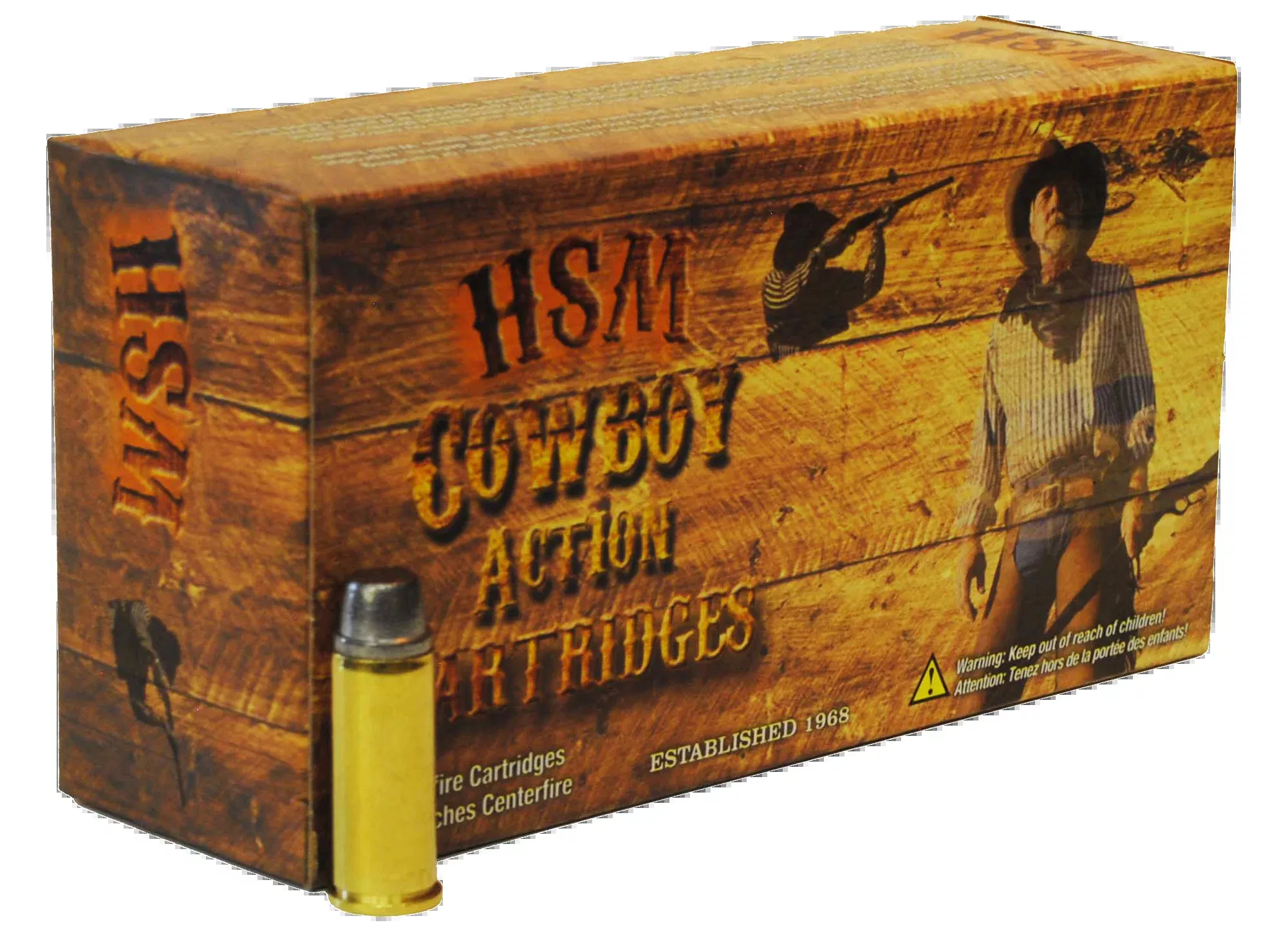 HSM Cowboy Action .44 S&W Special 240gr Semi-Wadcutter Ammo 50/Box (10/Case) 44S1N