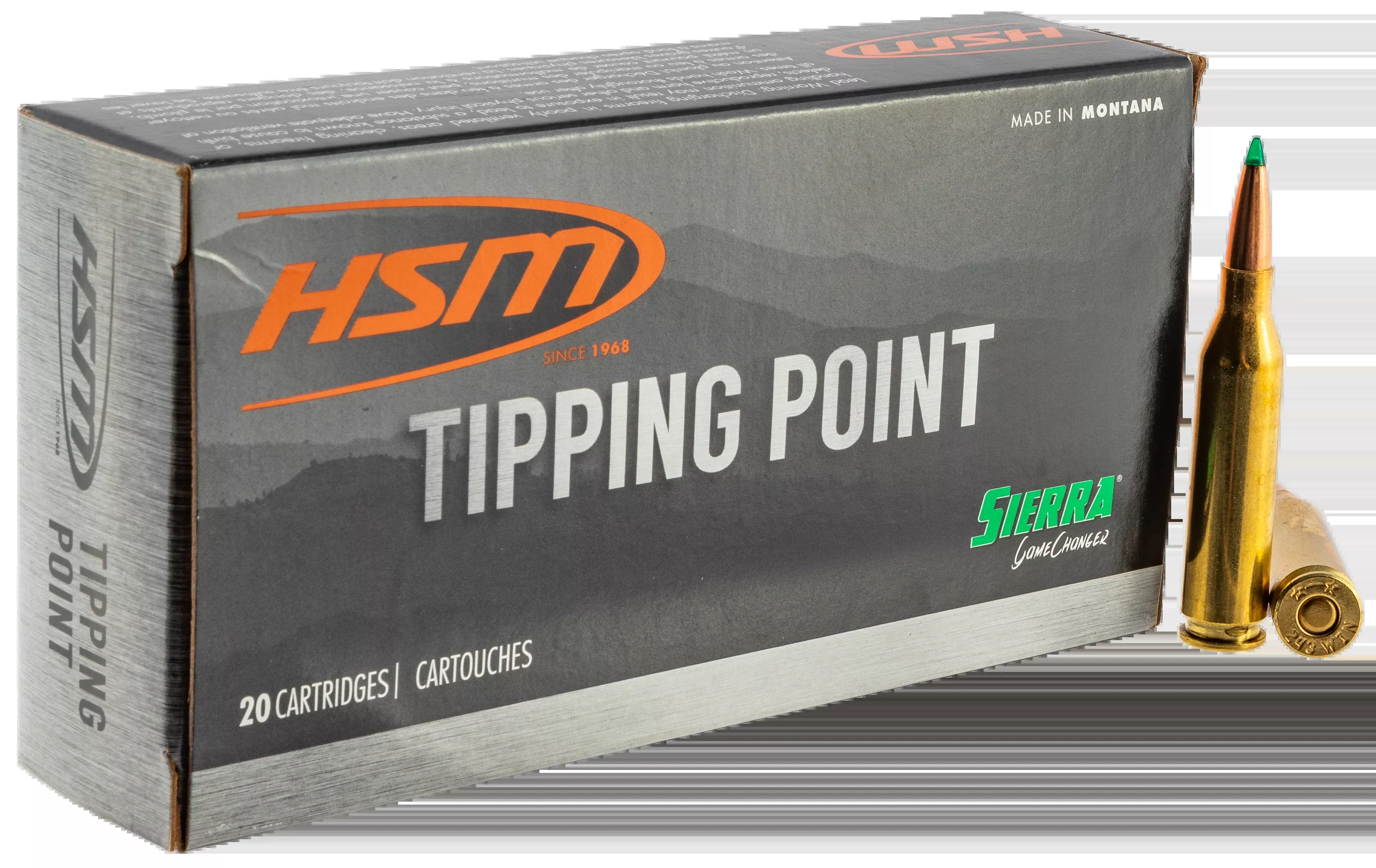 HSM Tipping Point .30-06 Springfield 165 Grain Sierra GameChanger Brass Case Ammo 20 Rounds 300645N