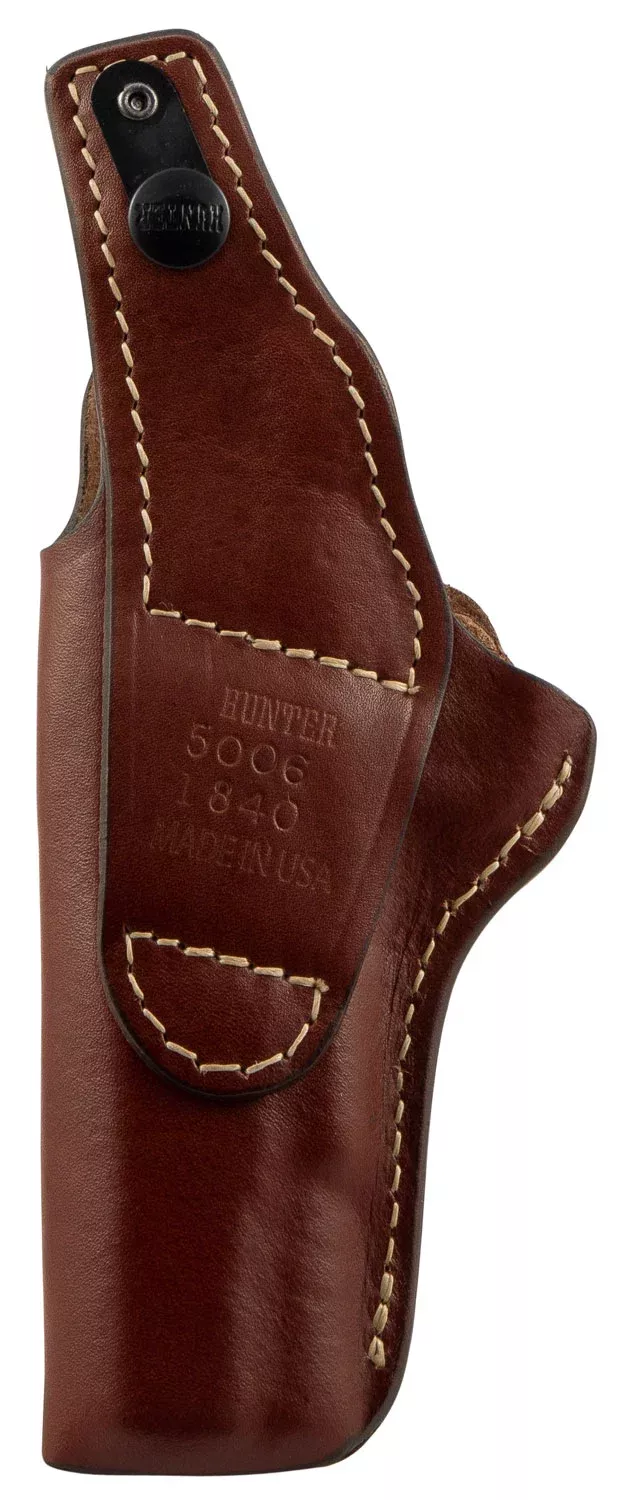 Hunter Company 50006 High RideOWB Chestnut Tan Leather Belt Loop Fits Colt Govt Fits Ruger SR1911 Fits 5" Barrel Right Hand
