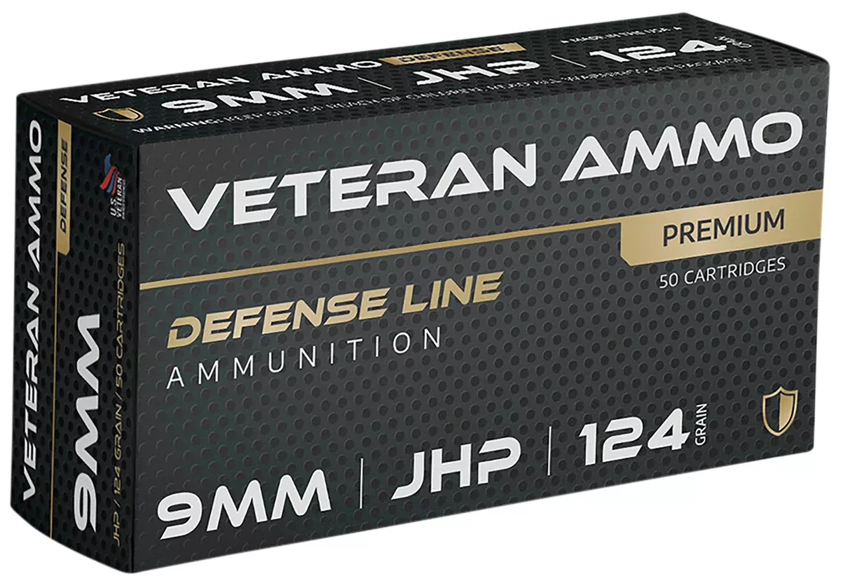 Hyperion Munitions HMBX911 Veteran Ammo9mm 124 gr Jacketed Hollow Point 50 Per Box/20 Case