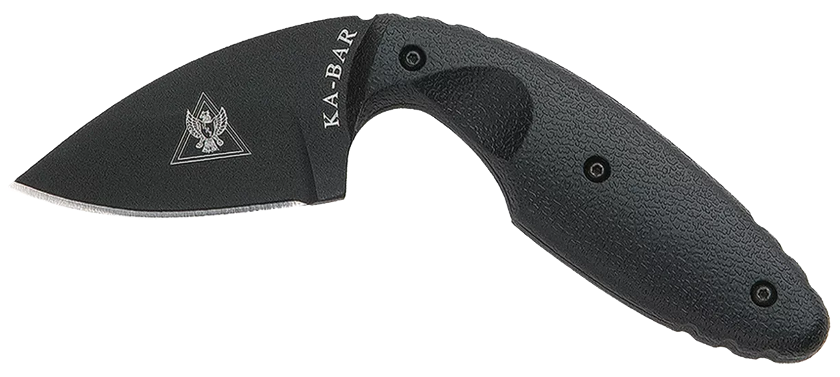 Ka-Bar 1480 TDI Law Enforcement 2.31" Fixed Drop Point Plain Black AUS-8A SS Blade, Black Zytel Handle, Includes Belt Clip/Sheath