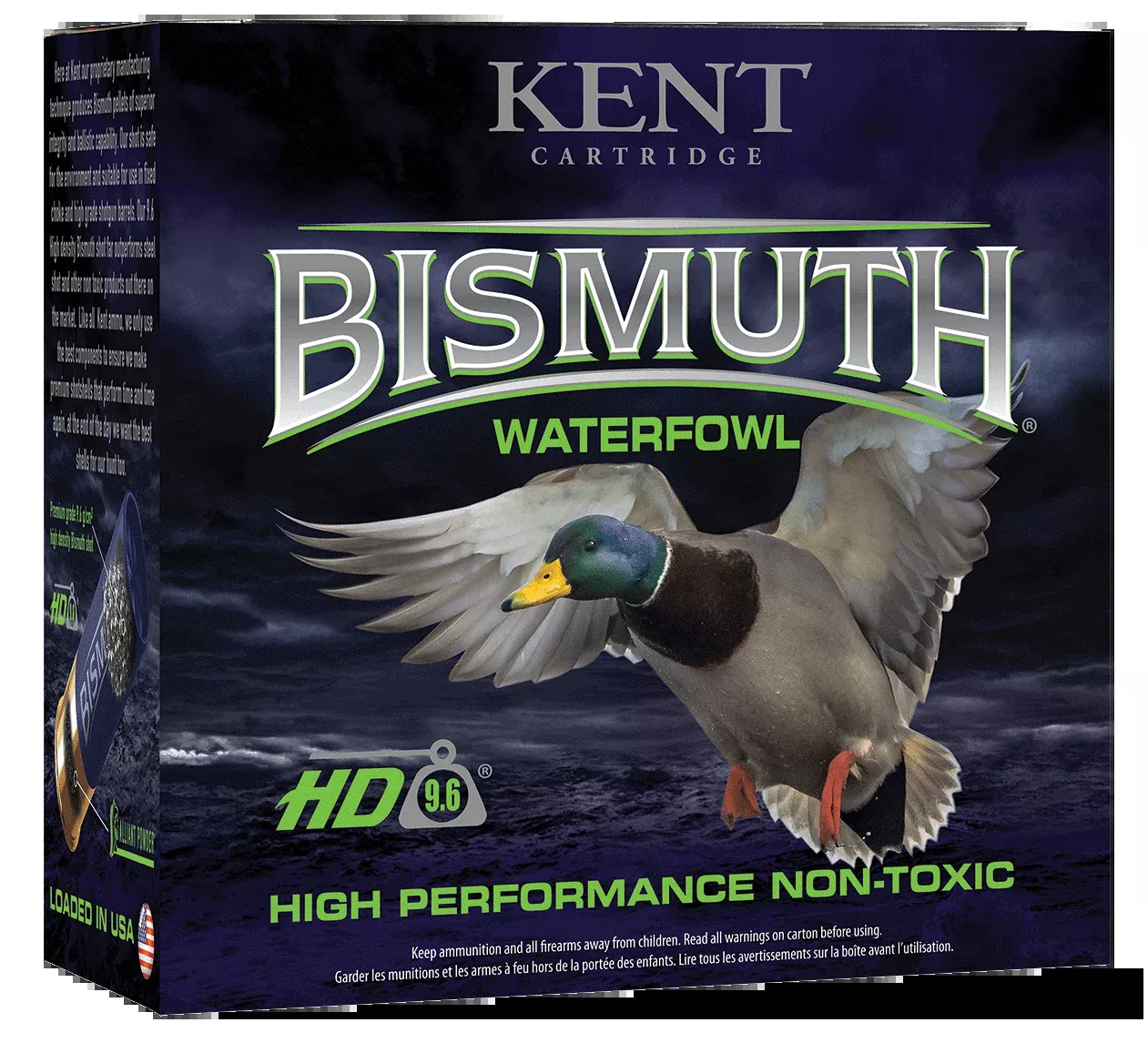 Kent Cartridge Bismuth Waterfowl 12 Gauge 2.75in 1-1/4 oz #4 Shot 25-Round Box B12W364