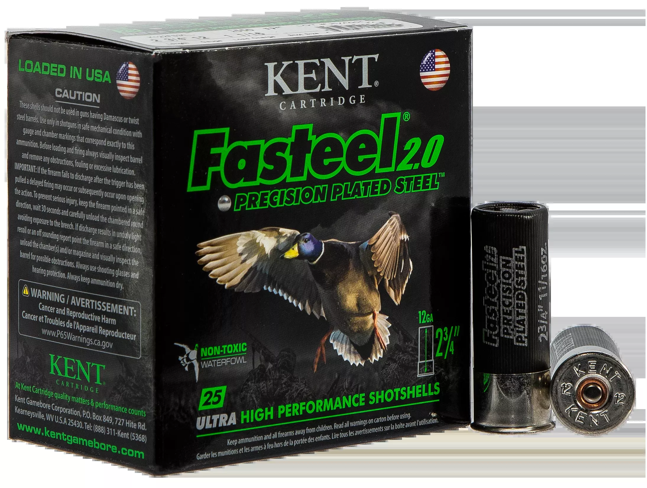 Kent Cartridge Fasteel 2.0 12 Gauge 2 3/4in 1 1/16oz #3 Steel Waterfowl Ammo K122FS303