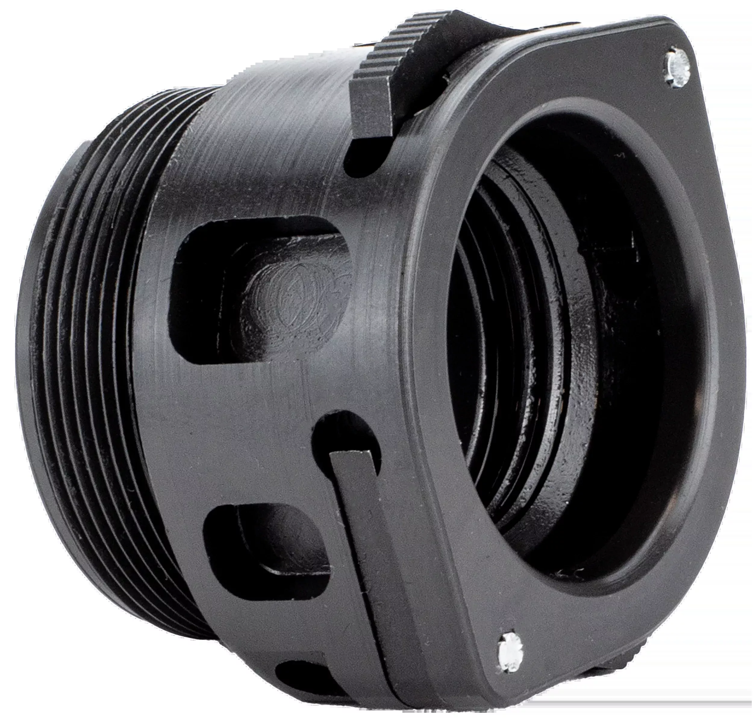KGM Suppressors Quick Detach Dual Latch QD Adapter, HUB 1.375x24 Steel Nitride Black A-QDA-DL
