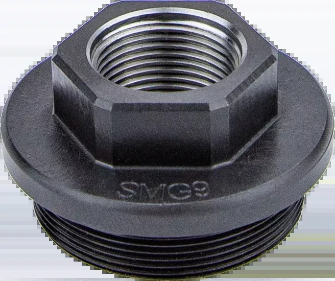 KGM Suppressors SMG9 Direct Thread Adapter, Black Nitride Steel, 1/2x36 A-SMG9-DTA-S-2