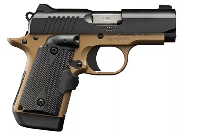 Kimber Micro 9 Desert Night 9mm with Crimson Trace Lasergrips