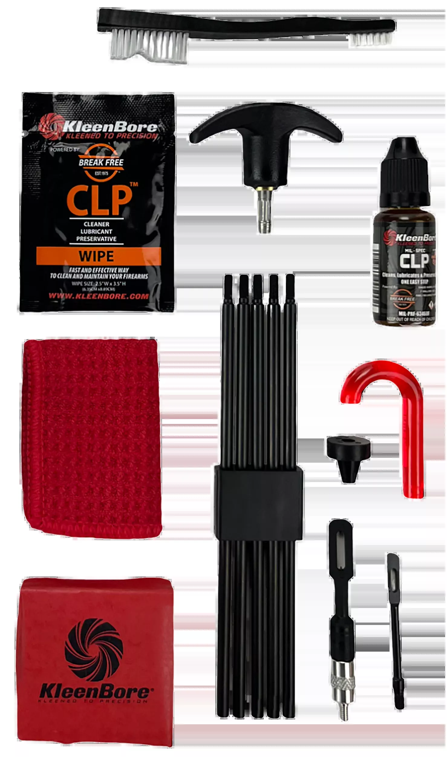 Kleen-Bore Universal Gun Cleaning Kit for Handguns, Rifles & Shotguns (.22 Cal to 12 Gauge) UK213