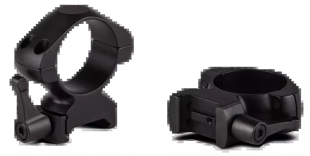 Konus Quick-Release Steel Scope Rings, 30mm High, Weaver/Picatinny, Matte Black — 7409