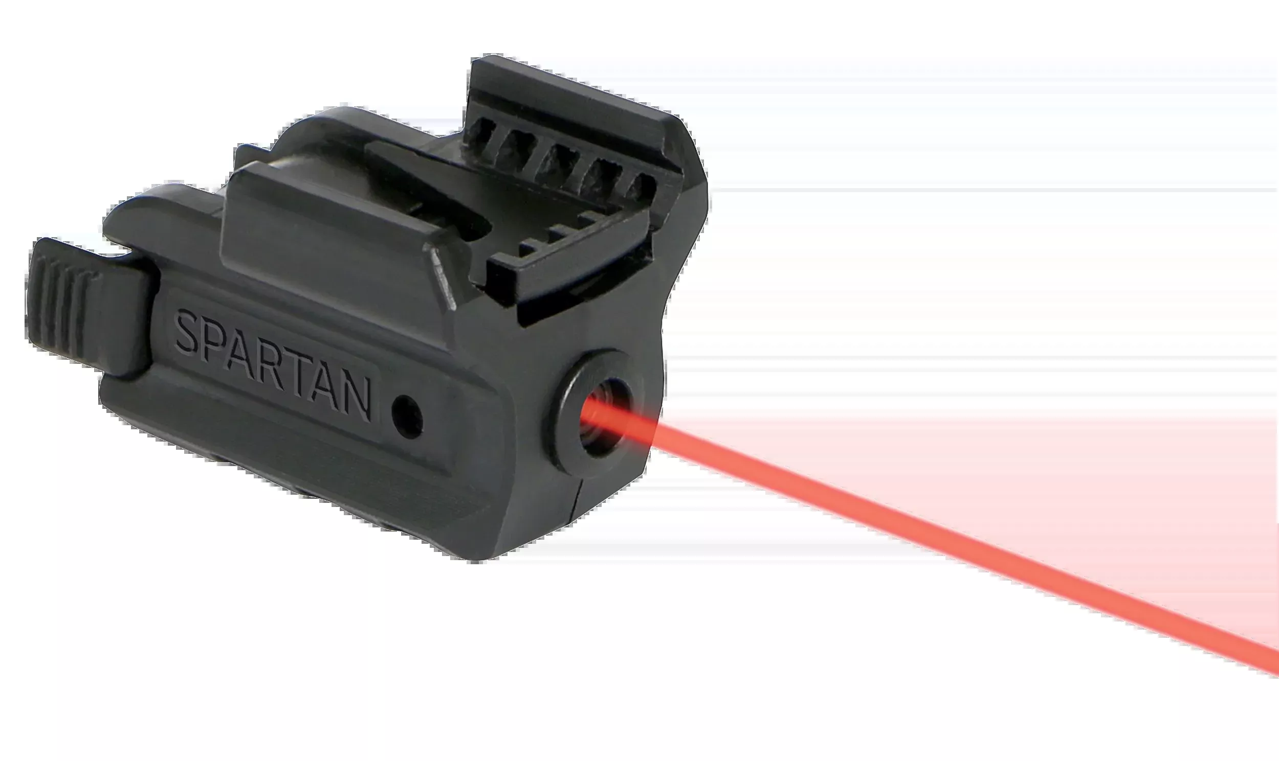 LaserMax Spartan Adjustable-Fit Red Rail-Mounted Laser Sight, ambidextrous touch pads, SPSR