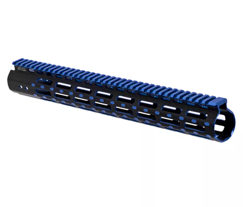 Leapers UTG PRO M-LOK AR15 15" Super Slim Rail - Black/Blue 2-Tone