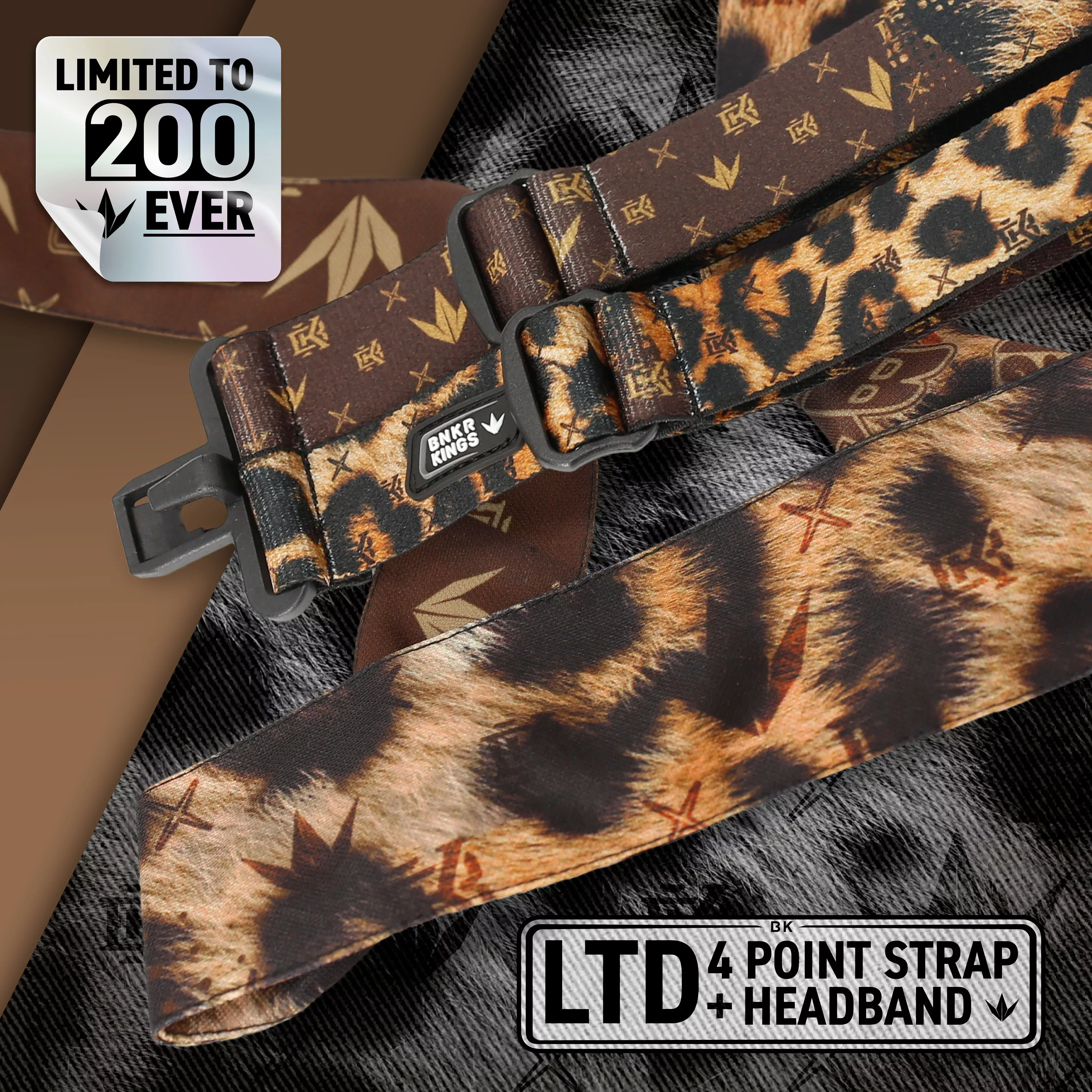 Leopard Coronation4-Point Strap & Headband Pack - Limited to 200