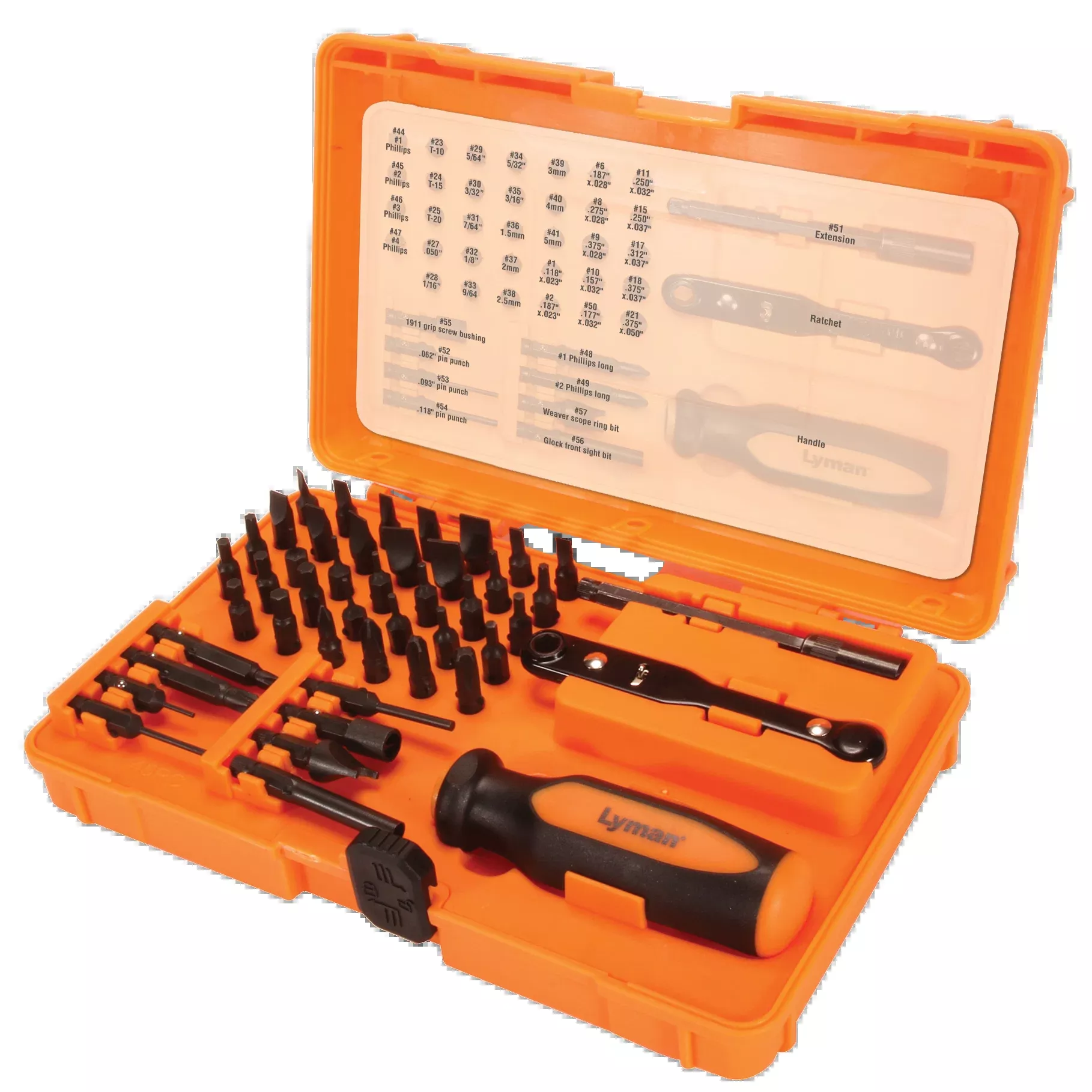 Lyman Master Gunsmith Tool Kit, 45-Piece Set with Ratchet Wrench & Specialty Bits – 7991360