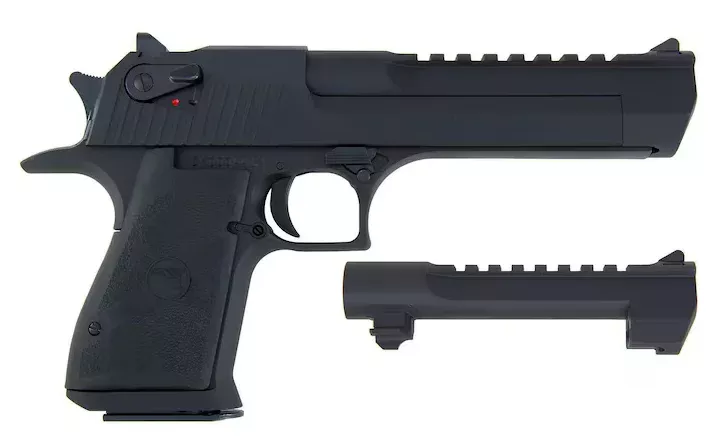 Magnum Research Desert Eagle Mark XIX Combo 50 Action Express Pistol 6″ Barrel 7+1 Round Tungsten Slide Black Grip Tungsten Frame