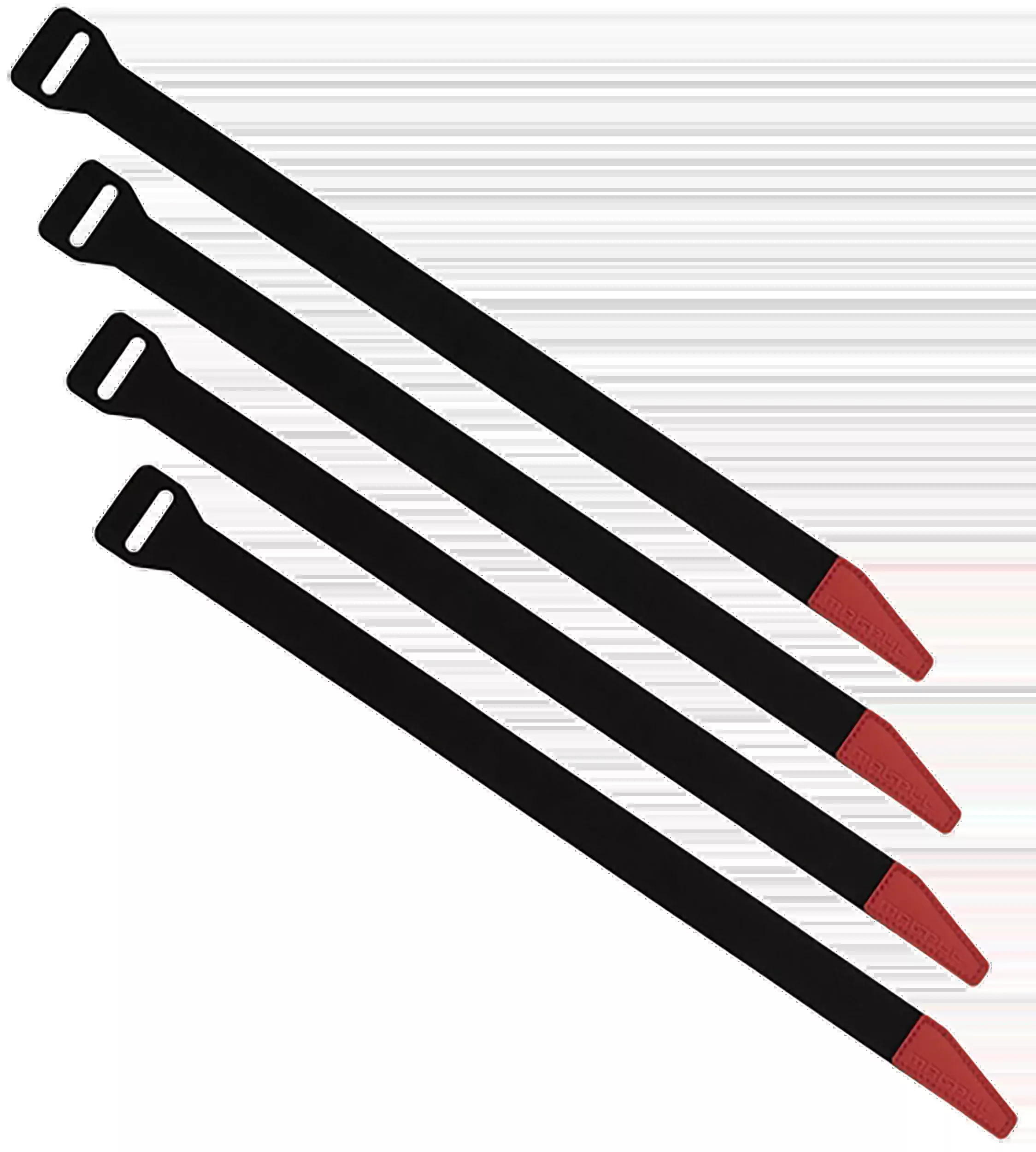 MAGPUL INDUSTRIES CORP DAKA Gear Straps Black/Red 12-Inch 4-Pack, Hook-and-Loop, 0.75 in Width MAG1442BLK