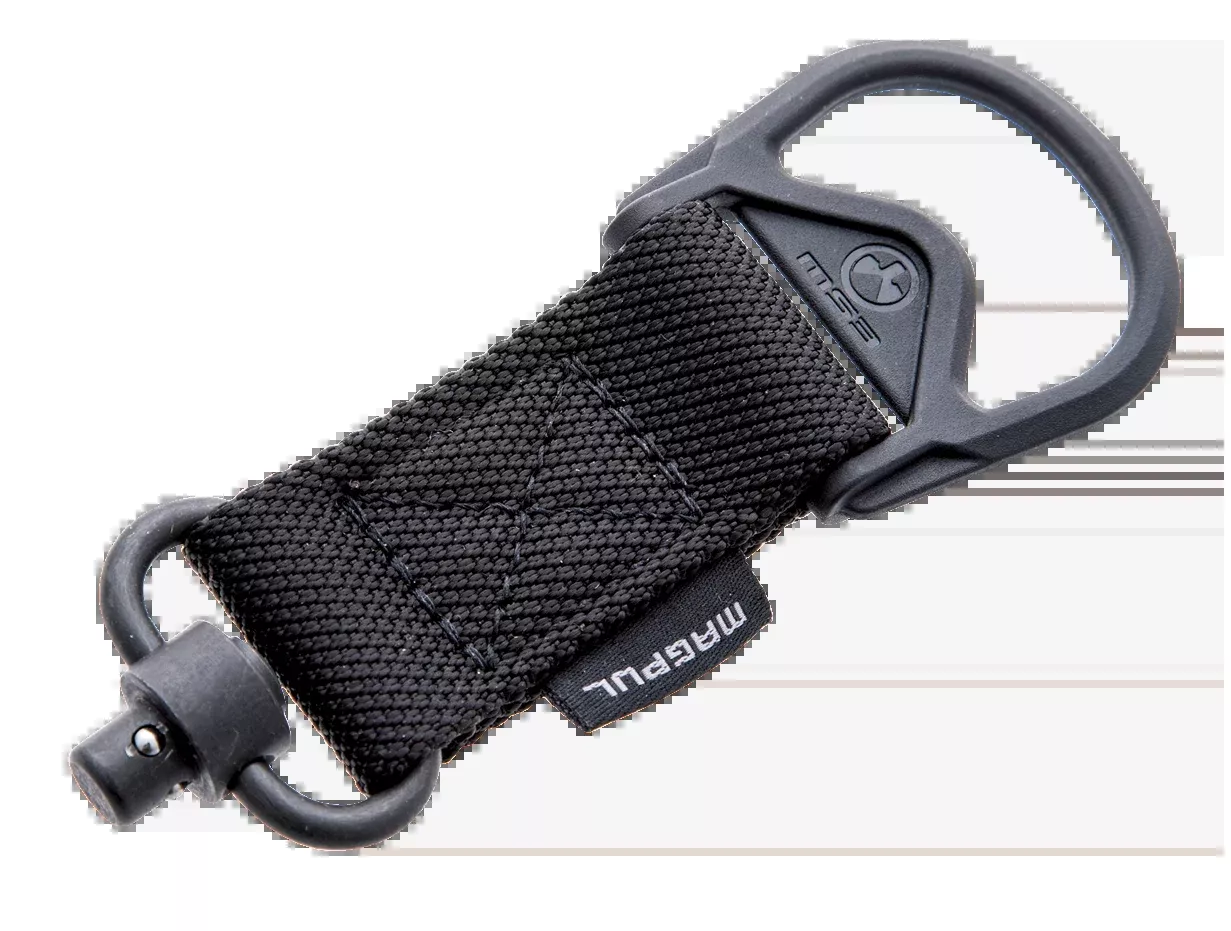 MAGPUL INDUSTRIES CORP MS1/MS3 Quick-Detach Sling Adapter, Black, Steel/Polymer, 1.25 in Webbing, MAG517BLK