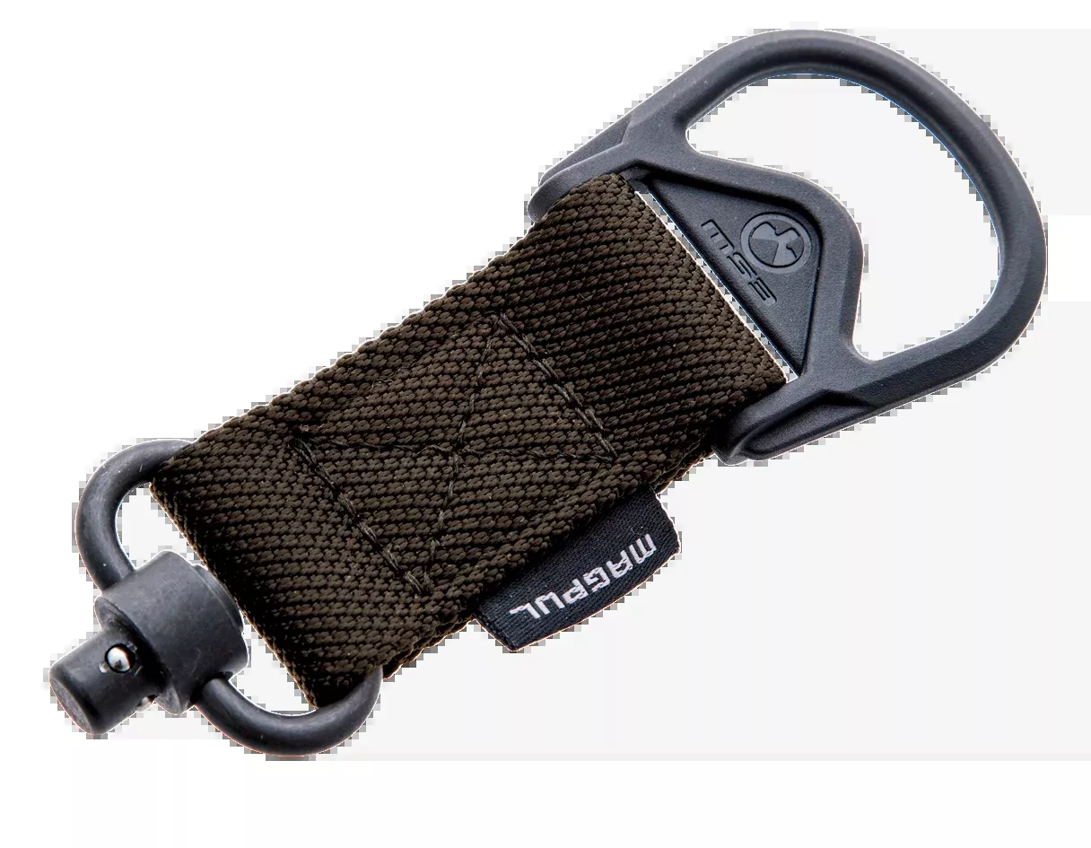 Magpul MS1/MS3 Quick-Detach Sling Adapter, Ranger Green, Heavy-Duty Swivel, Near-Infrared Webbing - MAG517RGR