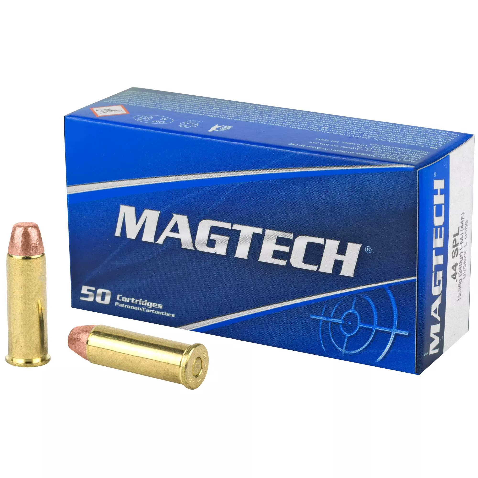 Magtech .44 S&W Special 240 Grain Full Metal Jacket Ammo, 50-Round Box / 1000-Case 44F