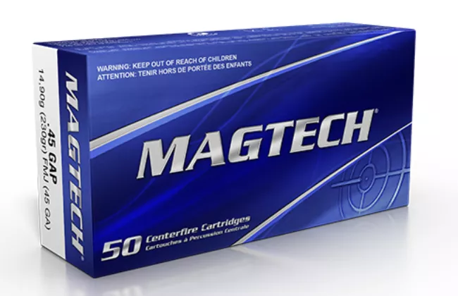Magtech 45 GAP Ammo 230gr FMJ 50rds - MT45GA