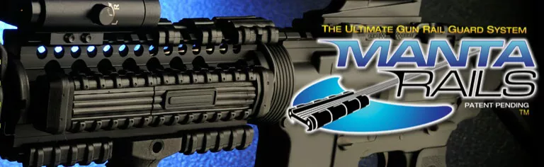 Manta Rails M4-BLK 6" AR15 CARBINE LENGTH RAIL KIT-BLACK
