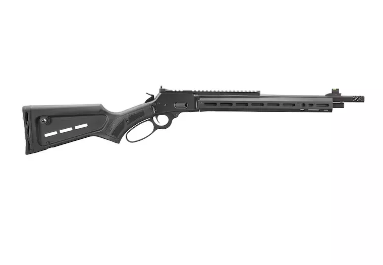 Marlin 1894 Dark Tactical Lever Action Rifle 357 Magnum 16.1″ Satin Black Threaded Barrel Satin Black Frame Black Field Stock