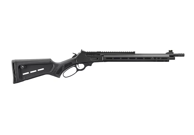 Marlin 336 Dark Tactical Lever Action Rifle 30-30 Winchester 16.1″ Satin Black Threaded Barrel Satin Black Frame Black Field Stock