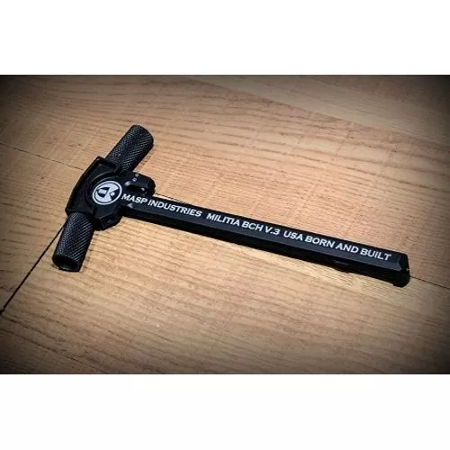 MASP Industries Militia Series AR-15 Latchless Ambidextrous Charging Handle - Black