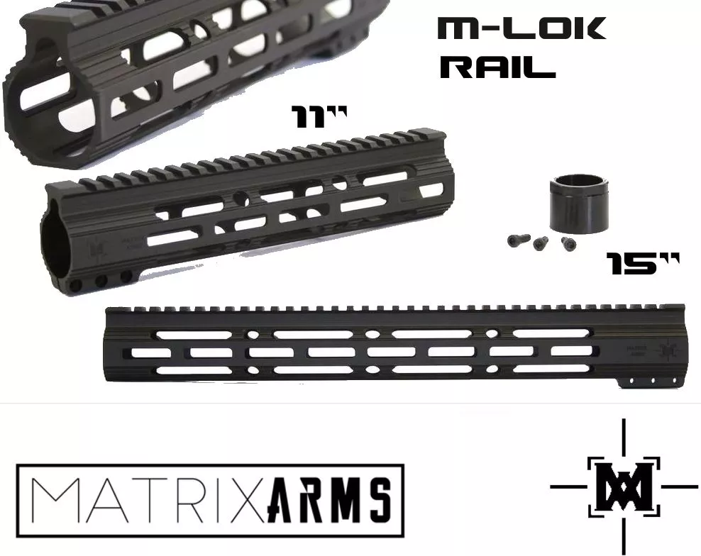 Matrix Arms M-Lok Handguard AR15 11" or 15" MLOK 5.56 AR-15 Forearm