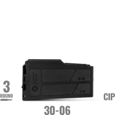 MDT 30-06 MDT CIP LA Magazine - 3 Round Capacity, Black