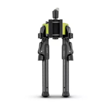 MDT GRND-POD Height Adjustable Bipod - Four Locking Positions (0, 50, 80, and 180 Degrees), Picatinny Attachment Interface, Aluminum Core, Carbon Fiber Legs, Green
