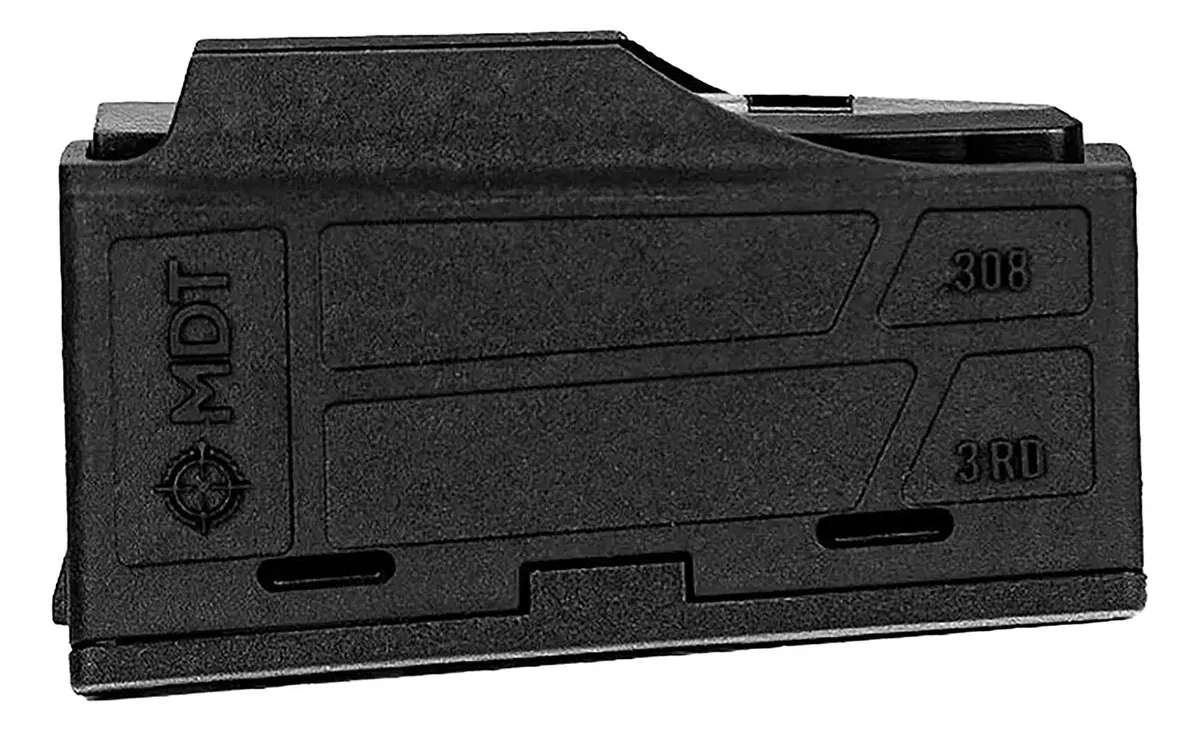 Mdt Sporting Goods Inc 105089BLK AICS Magazine3rd Flush Fit 308/6.5 Creedmoor Short Action, Black Polymer Fits Some Chassis/Bottom Metal (MDT/XLR/KRG/GRS/CDI/Pacific Tool & Gauge)