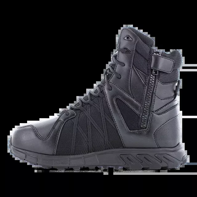 Men's 8" Waterproof Tactical Boot with Side Zipper - Black - RB3463