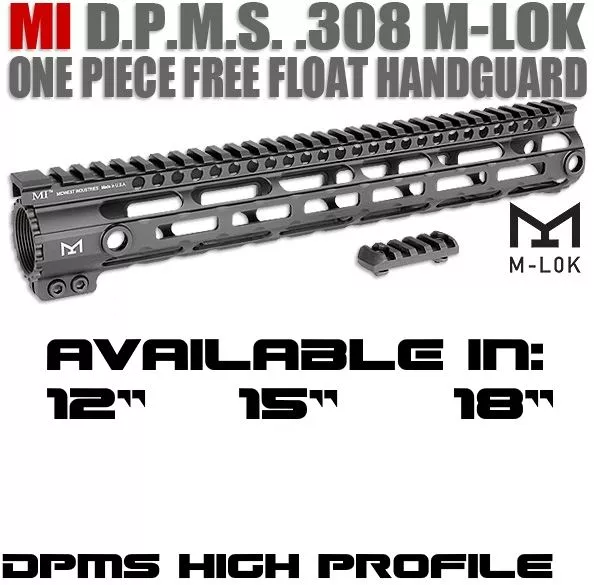 Midwest 12.625" MI-308SS-DHM M-LOK HIGH Profile DPMS .308 7.62 SS Free Float Handguard