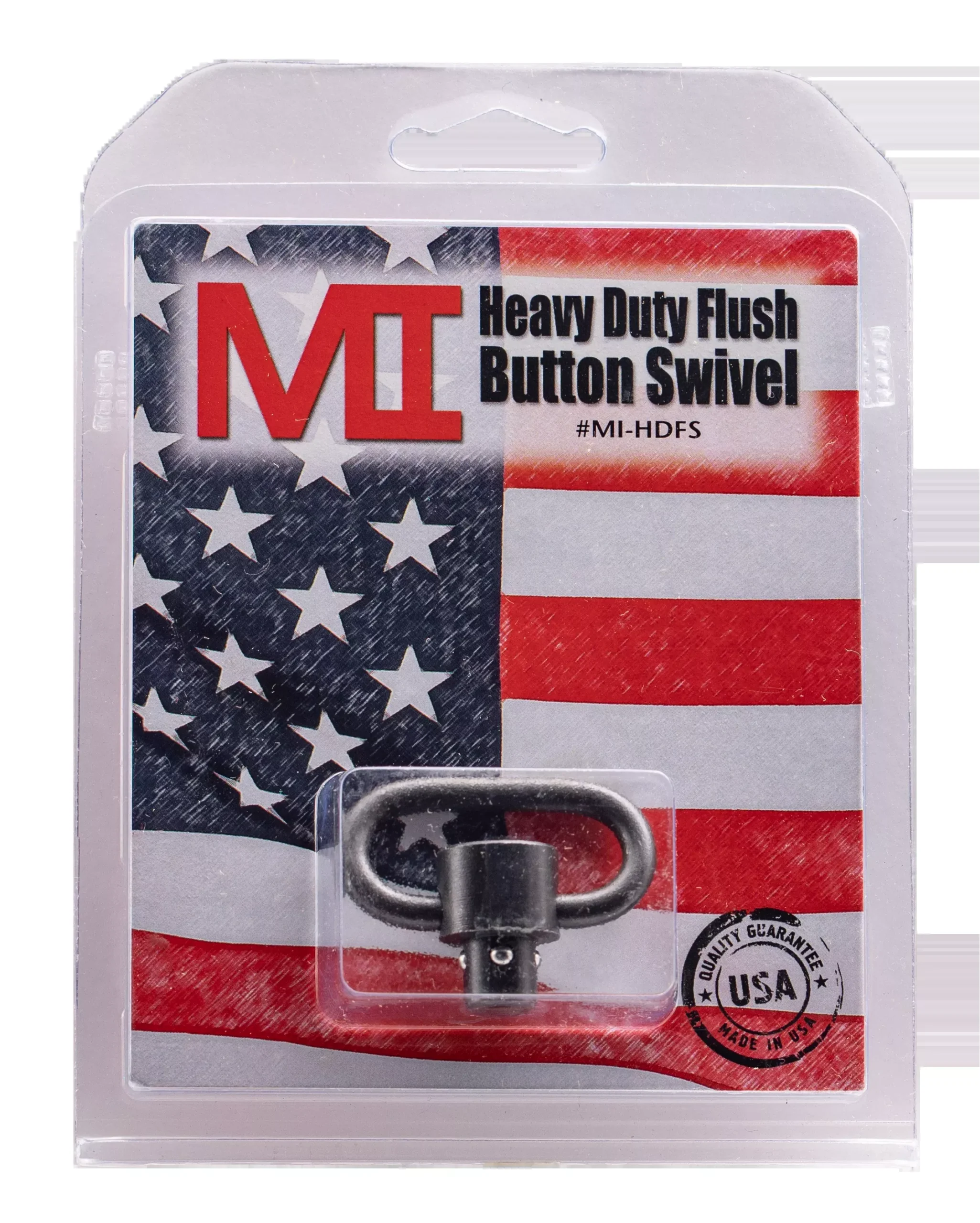 Midwest Industries Heavy-Duty QD Sling Swivel, Flush Button 1.25 in Steel, USA Made MIHDFS